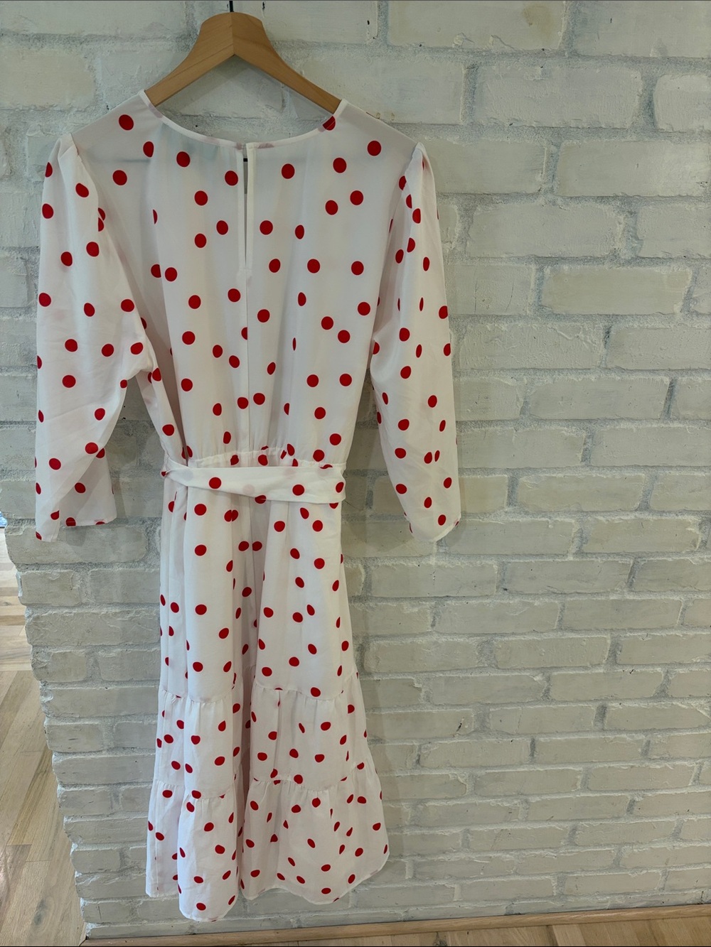 Eloquii Polka Dot Midi Dress (B8) - Picture 3 of 3